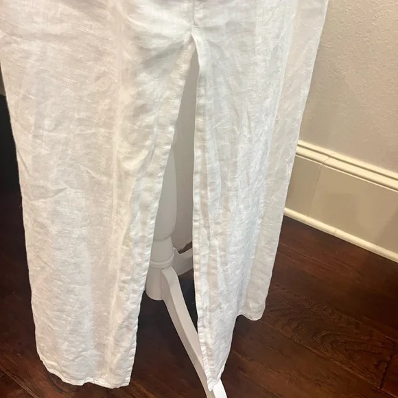 J.Crew White linen maxi Dress w/ half slip - Picture 6 of 16